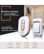 Plug-in Wireless Doorbell AC Door Ring Waterproof Button Transmitter Receiver