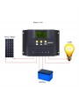 30A 12V/24V Solar Charge Controller PWM Charging LCD Display Auto Regulator Battery System for Street Lighting Temperature Compensation
